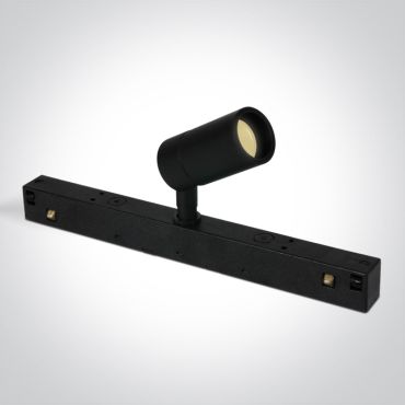 ONE Light système de rail magnétique MINI - spot sur rail - Ø 2,8 x 5,2 cm - 3W LED inclus - noir