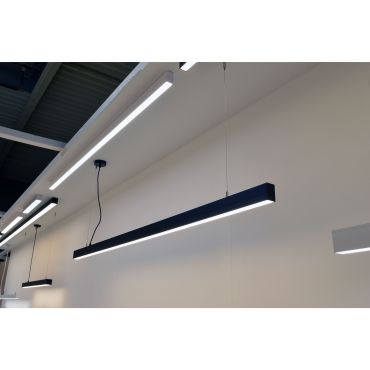 Roi Du Luminaire Slim Line - lampe suspendue - profilé 5,5 x 3,3 cm - 19,2W LED par mètre - noir