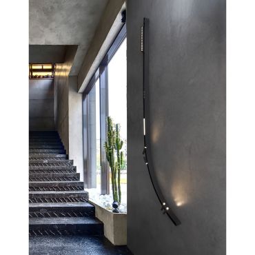 Nova Luce Curve - rail courbe 72 degrés - 120 x 4,1 x 7,5 cm - noir sable