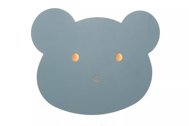 Lucide Charlie Bear - applique murale - 26 x 4,2 x 20 cm - 7W LED dimmable inclus - bleu