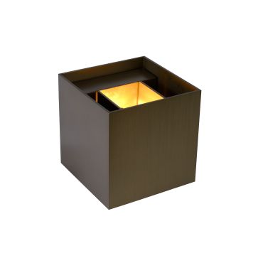 Lucide Xio - applique murale avec angle de faisceau réglable - 9,7 × 9,7 × 9,7 cm - LED dimmable 4W incluse - brun rouille