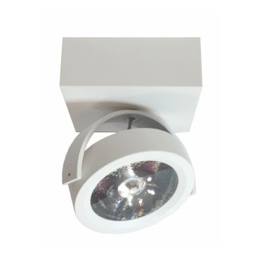 Artdelight Dutchess LED - spot en saillie 1L - 12,8 x 12,8 x 18 cm - 13W LED dimmable inclus - blanc