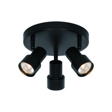 Nordlux Boston 3-rondelles - spot en saillie 3L - Ø 5,5 x 13,5 x 20 cm - noir
