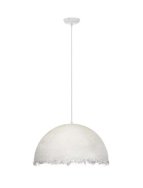 Nova Luce Lalu - lampe suspendue - Ø 60 x 210 cm - blanc sablé