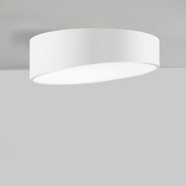 Nova Luce Maggio - plafonnier - Ø 40 x 12 cm - 30W LED inclus - blanc sable et blanc mat