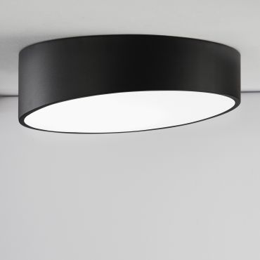 Nova Luce Maggio - plafonnier - Ø 40 x 12 cm - 30W LED inclus - noir sable et blanc mat