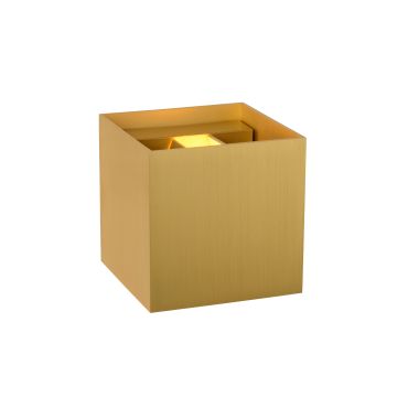 Lucide Xio - applique murale avec angle de faisceau réglable - 9,7 × 9,7 × 9,7 cm - LED dimmable 4W incluse - mat or