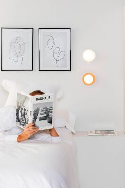 Faro May - plafonnier - Ø 12 x 8 cm - 4W LED inclus - IP44 - corail/orange