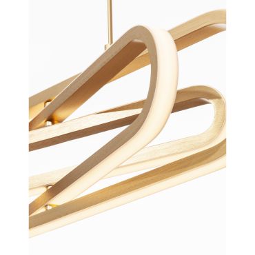 Nova Luce Arte - lampe suspendue - 64 x 44 x 120 cm - 50W LED dimmable inclus - or
