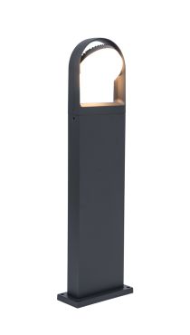 Lutec Fele - lampe de jardin - 7,5 x 20 x 70 cm - 13,5W LED inclus - IP54 - gris foncé