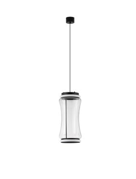 Nova Luce Anapnoe - lampe suspendue - Ø 21,5 x 250 cm - 21W dimmable LED inclus - noir mat