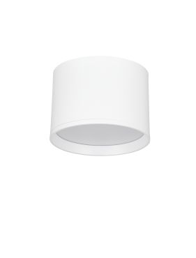 Nova Luce Ziaza - plafonnier - Ø 12 x 8,6 cm - 17W LED inclus - blanc sablé
