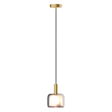 VK Lighting Nala - lampe suspendue - Ø 14,5 x 169,5 cm - laiton mat