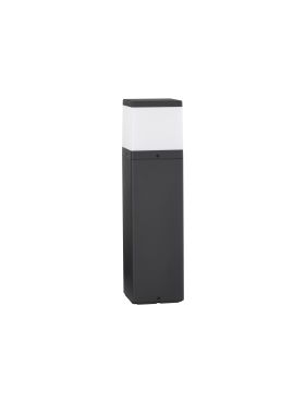 Nova Luce Ferron - lampe de jardin - 13 x 50 x 13 cm - IP65 - gris foncé