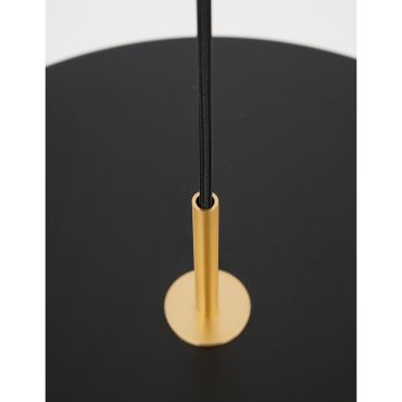 Nova Luce Vetro - lampe suspendue - Ø 50 x 130 cm - 37W LED inclus - noir mat
