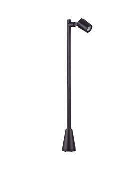 Nova Luce Spy - lampe de jardin - Ø 7,5 x 100 x 14 cm - IP65 - noir sablé