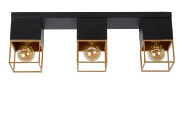 Lucide Rixt - plafonnier - 54 x 10 x 18 cm - noir