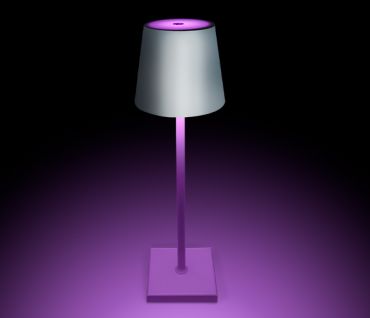 ONE Light Portable Trendy Light - lampe de table rechargeable - Ø 11 x 38 cm - 3,5W LED dimmable inclus - RGB - IP54 - blanc