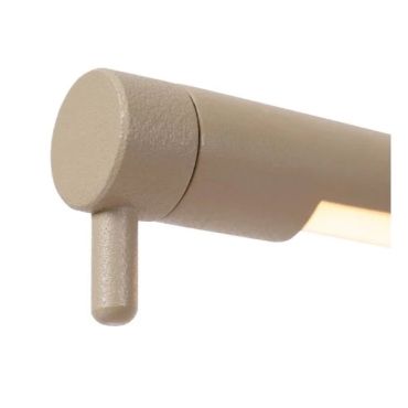 Lucide Madison - lampe de bureau avec variateur tactile - 62,5 x 5,5 x 33 cm - 6,5W LED dimmable inclus - taupe