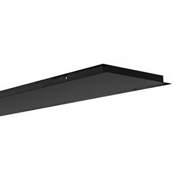 Artdelight Plate - plaque de plafond extensible à 12 lampes - 120 x 30 x 3 cm - noir