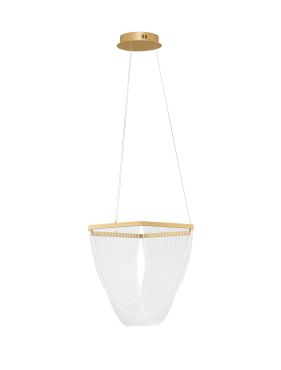Nova Luce Valentin - lampe suspendue -  Ø 52 x 120 cm - 35W dimmable LED inclus -  laiton doré