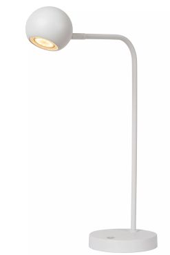 Lucide Comet - lampe de table rechargeable - 30,2 x 15 x 49,6 cm - 3 step dimmer - 3W dimmable LED inclus - blanc