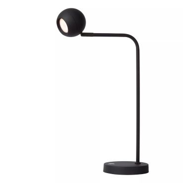 Lucide Comet - lampe de table rechargeable - 30,2 x 15 x 49,6 cm - 3 step dimmer - 3W dimmable LED inclus - noir