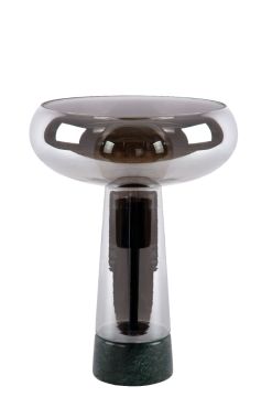 Lucide Listelle - lampe à poser - Ø 28 x 34,5 cm - fumé