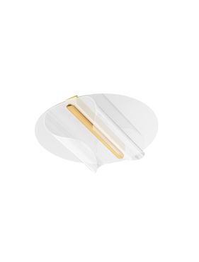 Nova Luce Valentin - plafonnier - Ø 55 x 13 cm - 20W dimmable LED inclus - laiton doré