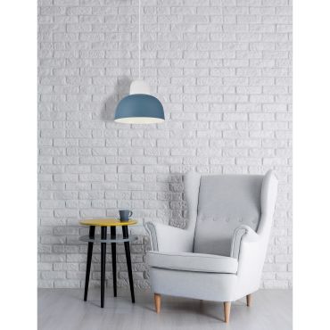Nova Luce Victoria - lampe suspendue - Ø 26 x 120 cm - bleu et blanc