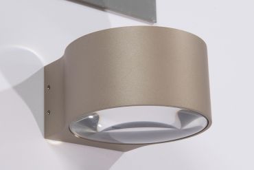 Artdelight Hudson - applique murale - 10,5 x 11,8 x 6,5 cm - 2 x 4W LED dimmable inclus - IP54 - champagne