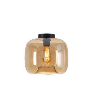 Artdelight Preston - plafonnier - Ø 28 x 26 cm - ambre