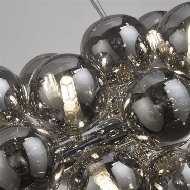 Searchlight Berry - lampe suspendue - 100 x 40 x 150 cm - chrome et verre fumé