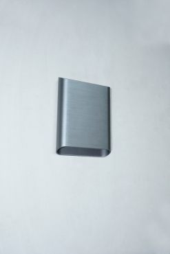 Artdelight Diaz Large - applique murale - 4 x 14,5 x 20 cm - 2 x 6W LED inclus - IP65 - métal brossé