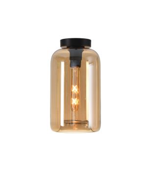 Artdelight Botany - plafonnier - Ø 18 x 33 cm - ambre