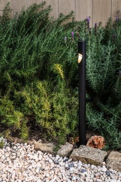 Faro Bezel - lampe de jardin - Ø 4 x 60 cm - 8W LED inclus - IP65 - noir