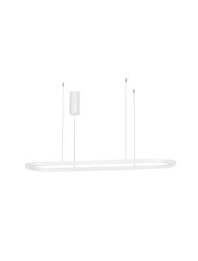 Nova Luce Cuppe - lampe suspendue - 120 x 200 x 35 cm - 58W dimmable LED inclus - blanc sablé