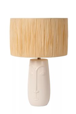 Lucide Viso - lampe à poser - Ø 36 x 56 cm - beige et blanc