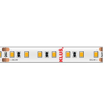 Klus Bande LED - largeur 0,8cm, longueur 500cm - 24Vdc - dimmable - 9,6W LED par mètre - 140 LED par mètre - IP20
