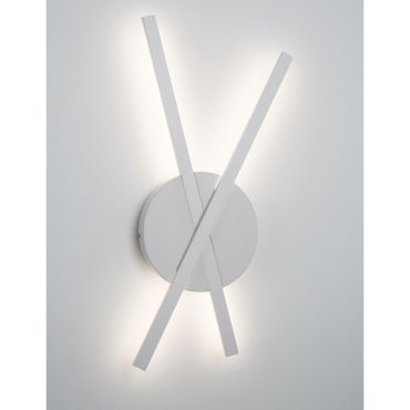 Nova Luce Reslin - applique murale - 24,5 x 5 x 53 cm - 18W LED inclus - blanc sable