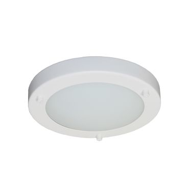 Artdelight Yuca - plafonnier de salle de bain - Ø 18 x 5 cm - 10W LED inclus - IP44 - blanc
