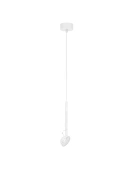 Nova Luce Ola - lampe suspendue - Ø 8 x 145 cm - 4W LED inclus - blanc sablé