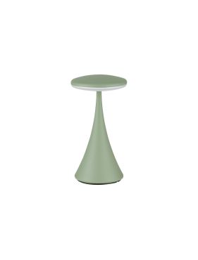 Nova Luce Elbo - lampe de table rechargeable pour extérieur - Ø 9 x 17 cm - 2W dimmable LED inclus - IP54 - vert olive