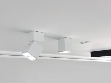 MODÈLE D’EXPOSITION - VK Lighting Kyvos - spot en saillie - 6,05 x 6,05 x 8 cm - 8W LED inclus - blanc