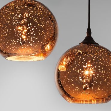 Nova Luce Blaze - lampe suspendue - Ø 35 x 155 cm - cuivre
