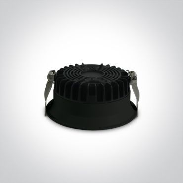 ONE Light Downlights Fixed LED - spot à encastrer - Ø 120 mm, Ø 110 mm taille d'encastrement - 12W LED inclus - noir