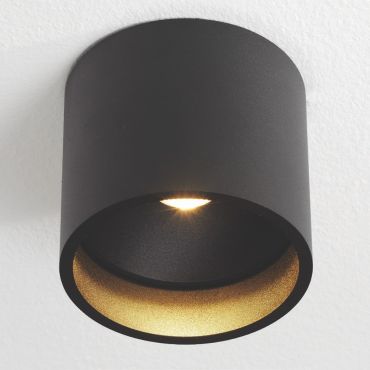 Artdelight Orleans - plafonnier - Ø 11 x 10 cm - 7W LED dimmable inclus - noir