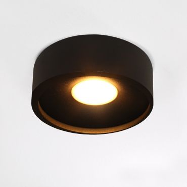 Artdelight Orlando - plafonnier - Ø 14 x 5 cm - 10W LED dimmable inclus - noir