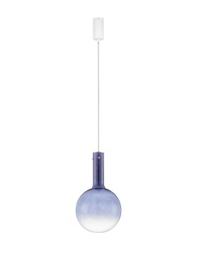 Nova Luce Nostos - lampe suspendue - Ø 25 x 170 cm - 6W dimmable LED inclus - bleu et or