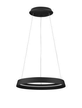 Nova Luce Ormi - lampe suspendue - Ø 45 x 150 cm - 38W dimmable LED inclus - noir sablé